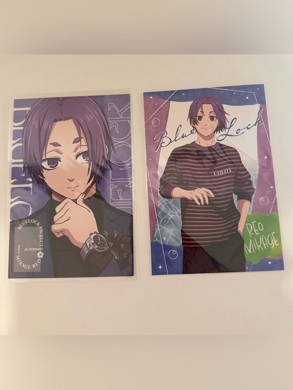 Anime official collectible blue lock postcard set reo mikage